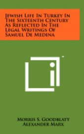 bokomslag Jewish Life in Turkey in the Sixteenth Century as Reflected in the Legal Writings of Samuel de Medina