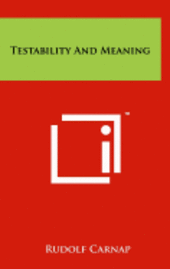 bokomslag Testability and Meaning