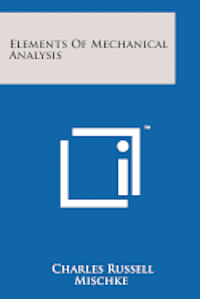 bokomslag Elements of Mechanical Analysis