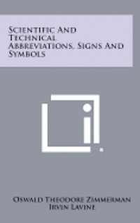 bokomslag Scientific and Technical Abbreviations, Signs and Symbols