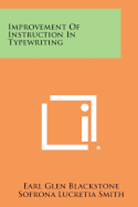 bokomslag Improvement of Instruction in Typewriting