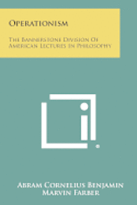 bokomslag Operationism: The Bannerstone Division of American Lectures in Philosophy