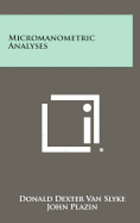 bokomslag Micromanometric Analyses