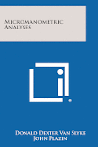 bokomslag Micromanometric Analyses