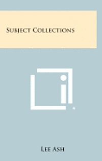 bokomslag Subject Collections