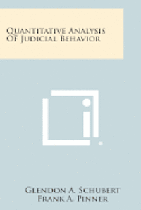 bokomslag Quantitative Analysis of Judicial Behavior