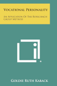 bokomslag Vocational Personality: An Application of the Rorschach Group Method