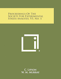 bokomslag Proceedings of the Society for Experimental Stress Analysis, V5, No. 1