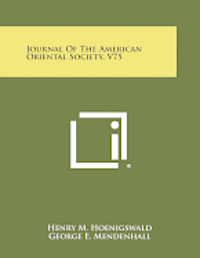 Journal of the American Oriental Society, V75 1