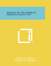 bokomslag Journal of the American Oriental Society, V67