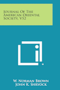 bokomslag Journal of the American Oriental Society, V52