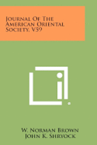 bokomslag Journal of the American Oriental Society, V59