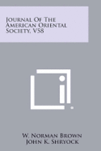 Journal of the American Oriental Society, V58 1