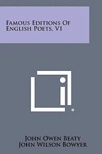 bokomslag Famous Editions of English Poets, V1