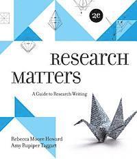 Research Matters 2e with Connect Composition for Research Matters 2e 1
