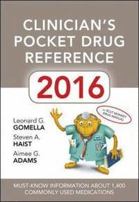 bokomslag Clinician's Pocket Drug Reference 2016