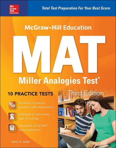 Kathy Zahler - McGraw-Hill Education MAT Miller Analogies Test, Third Edition, Häftad