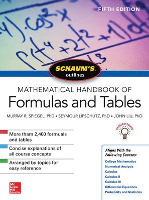 bokomslag Schaum's Outline of Mathematical Handbook of Formulas and Tables, Fifth Edition