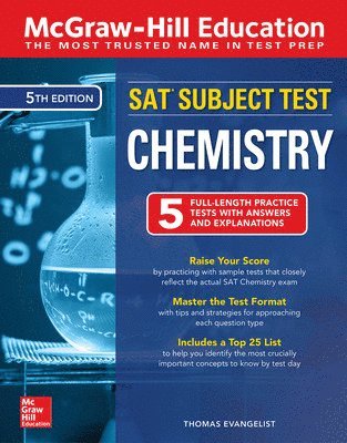 bokomslag McGraw-Hill Education SAT Subject Test Chemistry, Fifth Edition