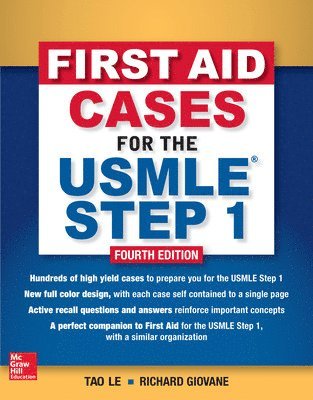 Tao Le - First Aid Cases for the USMLE Step 1, Fourth Edition, Häftad