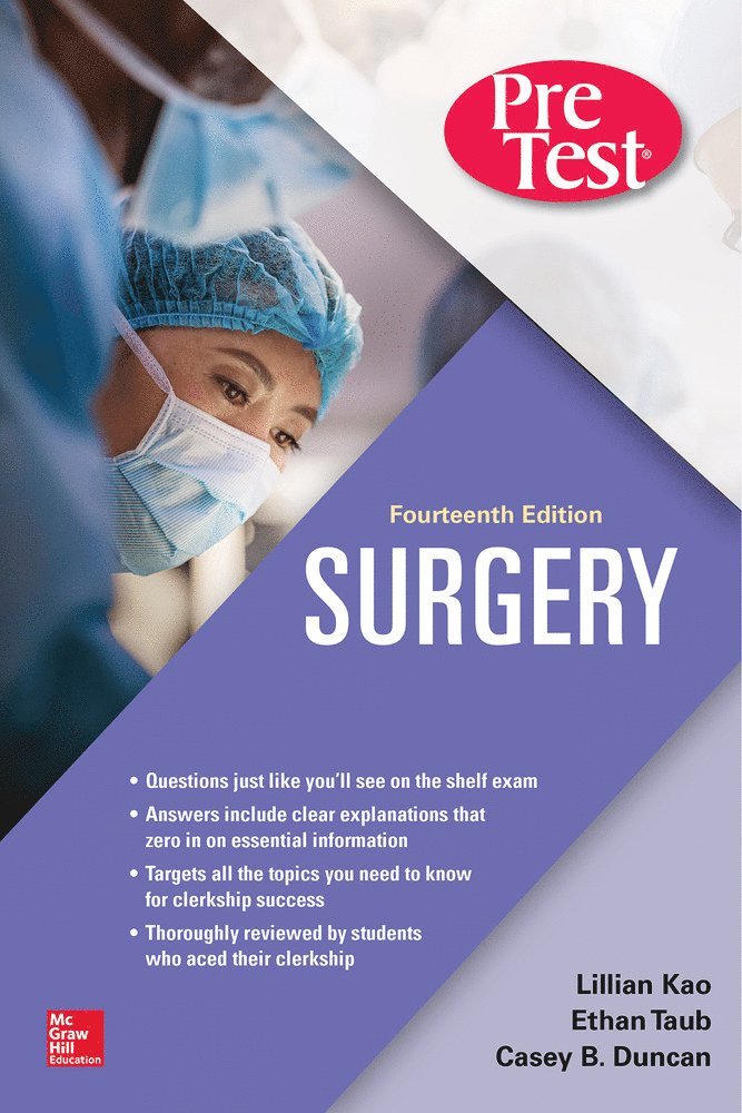 Lillian Kao, Tammy Lee - Surgery PreTest Self-Assessment and Review, Fourteenth Edition, Häftad