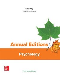 bokomslag Annual Editions: Psychology