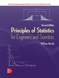 bokomslag ISE Principles of Statistics for Engineers and Scientists