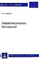 bokomslag Selbstinterpretation bei Leopardi