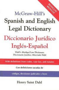 bokomslag McGraw Hill's Spanish/English Legal Dict (PB)