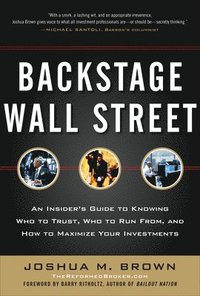 bokomslag Backstage Wall Street (PB)