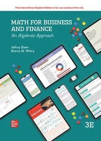 bokomslag Math For Business And Finance: An Algebraic Approach ISE