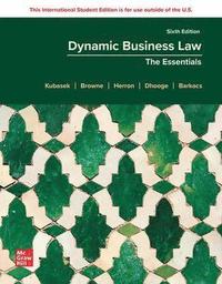 bokomslag Dynamic Business Law: The Essentials ISE