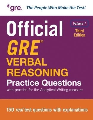 bokomslag Official GRE Verbal Reasoning Practice Questions, Third Edition, Volume 1