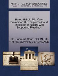 bokomslag Hump Hairpin Mfg Co V. Emmerson U.S. Supreme Court Transcript of Record with Supporting Pleadings