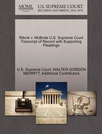 bokomslag Ribnik V. McBride U.S. Supreme Court Transcript of Record with Supporting Pleadings