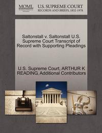 bokomslag Saltonstall V. Saltonstall U.S. Supreme Court Transcript of Record with Supporting Pleadings