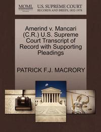 bokomslag Amerind V. Mancari (C.R.) U.S. Supreme Court Transcript of Record with Supporting Pleadings