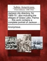 bokomslag Jackson City Directory, for 1869-70