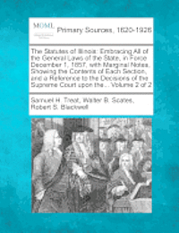 Samuel H Treat, Walter B Scates, Robert S Blackwell - Statutes of Illinois, Häftad