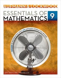 bokomslag Student Solutions Manual for Aufmann/Lockwood's Essentials of  Mathematics: An Applied Approach, 9th