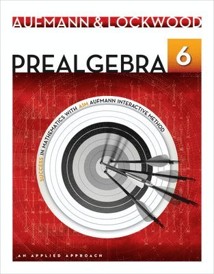 Richard Aufmann, Joanne Lockwood - Student Solutions Manual for Aufmann/Lockwood's Prealgebra: An Applied Approach, Häftad