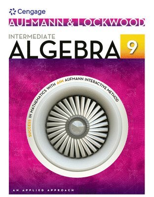 Richard Aufmann, Joanne Lockwood - Intermediate Algebra Student Solutions Manual: An Applied Approach, Häftad