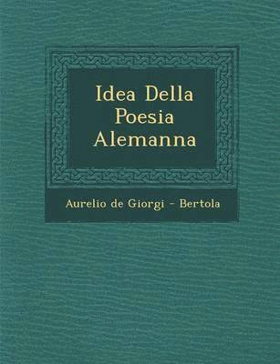 bokomslag Idea Della Poesia Alemanna