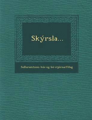 bokomslag Skyrsla...