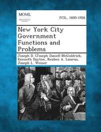 bokomslag New York City Government Functions and Problems