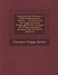 bokomslag Resoconto Del Processo E Finale Dibattimento