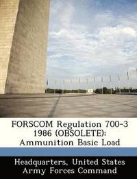 bokomslag Forscom Regulation 700-3 1986 (Obsolete)