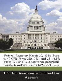 bokomslag Federal Register March 20, 1984