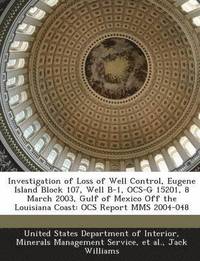 bokomslag Investigation of Loss of Well Control, Eugene Island Block 107, Well B-1, Ocs-G 15201, 8 March 2003, Gulf of Mexico Off the Louisiana Coast