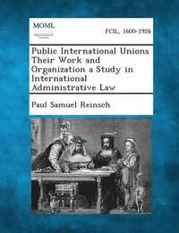 bokomslag Public International Unions Their Work and Organization a Study in International Administrative Law